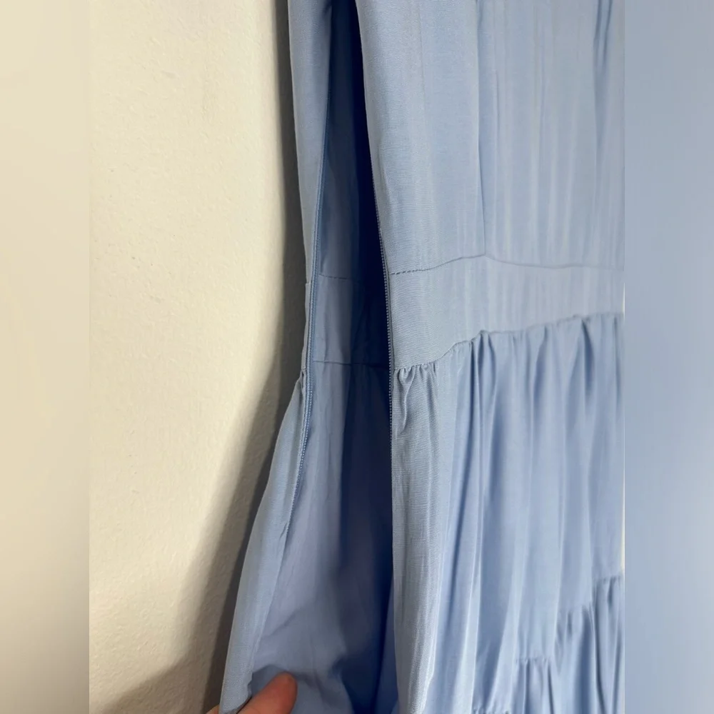 Endless Rose Light Blue Ruffled Blouse - Picture 10 of 14